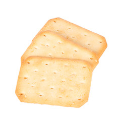 Biscuits with sesame seed on white background