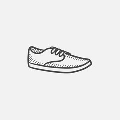 Male shoe sketch icon.