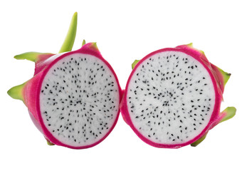 Dragon Fruit isolated against white background.