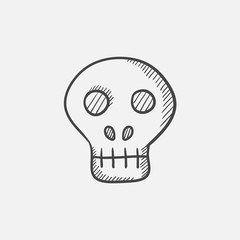 Computer security sketch icon.