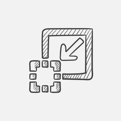 Add content sketch icon.