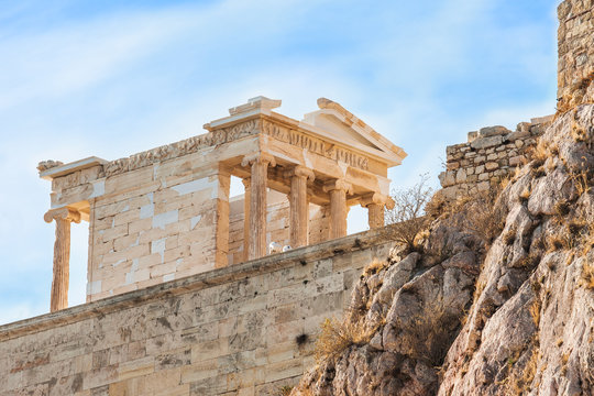 The temple of Athena Nike in Acropolis of Athens, Greece.