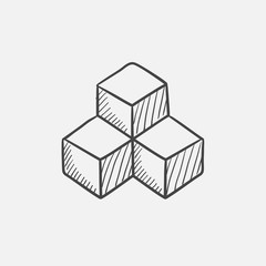 System part sketch icon.