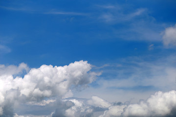 Naklejka na ściany i meble Cloudscape with Sky and Clouds Background