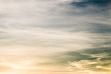 colorful dramatic sky with cloud at sunset