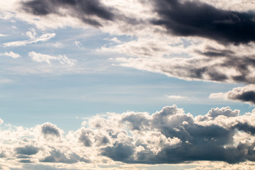 colorful dramatic sky with cloud at sunset
