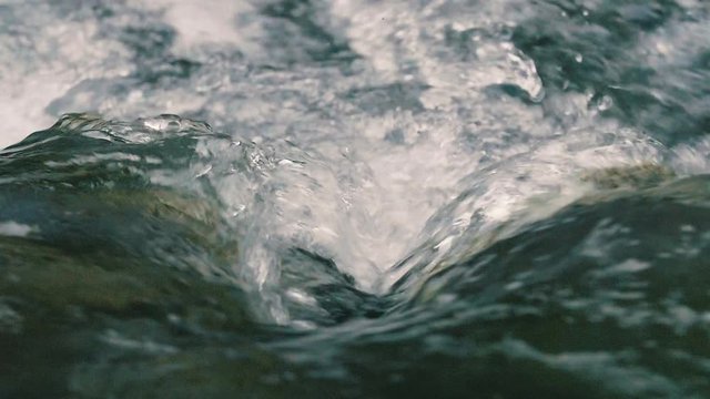 Water flow of Tama river,Filmed in slow motion