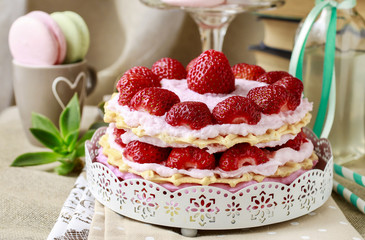 Strawberry layer cake