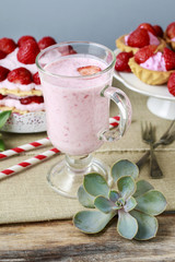 Strawberry smoothie dessert