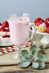 Strawberry smoothie dessert