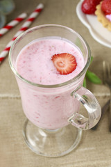 Strawberry smoothie dessert