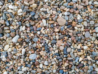Colorful stones from top view