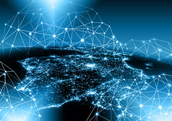 Physical world map illustration. Elements of this image furnished by NASA