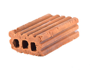 bricks for construction isolated on white.