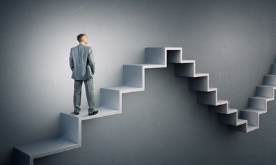 Up the career ladder . Mixed media