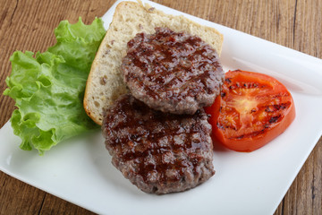 Grilled burger cutlet