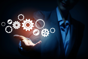 Working mechanism for business . Mixed media