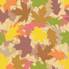 Fototapeta na wymiar Seamless background with autumn leaves.