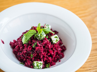 Beetroot salad with feta and olive oil