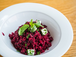 Beetroot salad with feta and olive oil