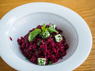 Beetroot salad with feta and olive oil