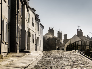 Naklejka premium Whitby streetview in Yorkshire, England the UK