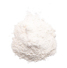 Fototapeta na wymiar a handful of flour isolated on white background