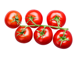 red tomato vegetable isolated on white