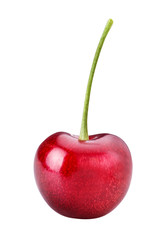 ripe cherry isolated on white background