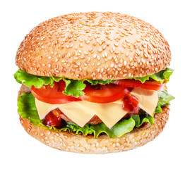 Burger isolated on white background