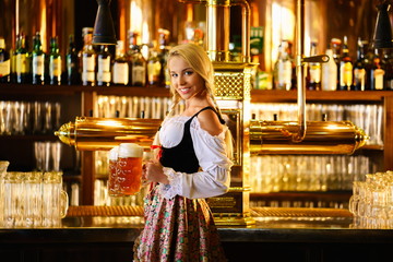 Happy waitress