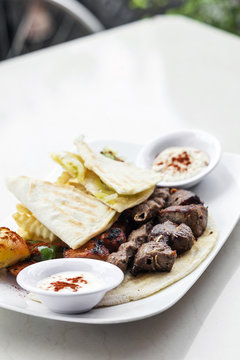 middle eastern food mixed bbq barbecue grilled meat set meal