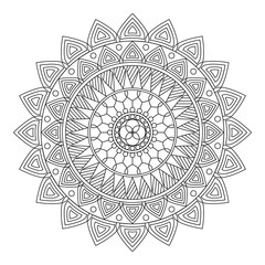 Floral mandala, vector illustration
