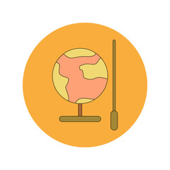 Back to School and Education Vector Flat Design school globe