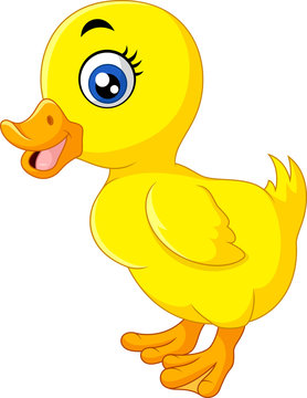 Happy duck cartoon

