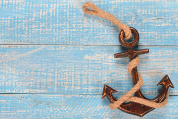 Wooden decorative anchor © olyina