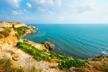 Fototapeta na wymiar Sea and mountains in Crimea