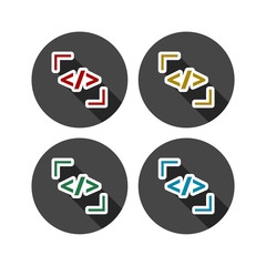 Coder icon color set 