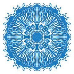 Beautiful blue mandala.