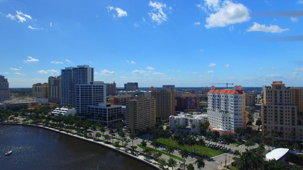 Fototapeta na wymiar Aerial view of West Palm Beach, Florida