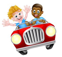 Two Boys in a Car