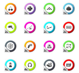 Casino icons set
