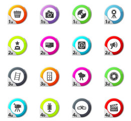 Cinema icons set