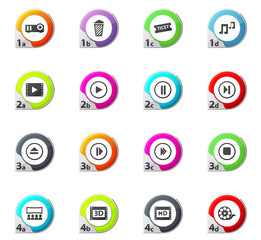 Cinema icons set