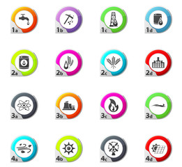 Set of Fuel icons set