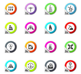 Oil industry icons set
