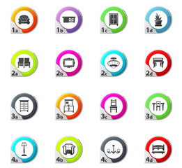 Furniture icons set