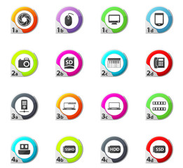 Gadget icons set