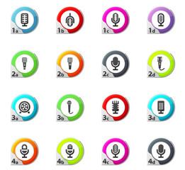 Microphone icons set