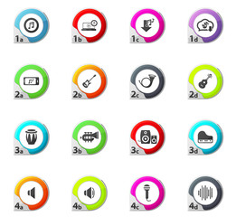 Music icons set
